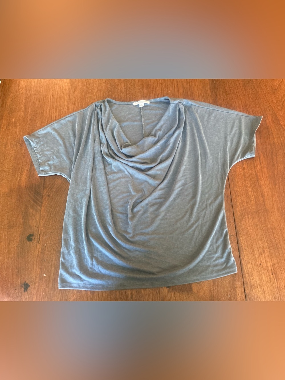 Cowl neck gray shirt